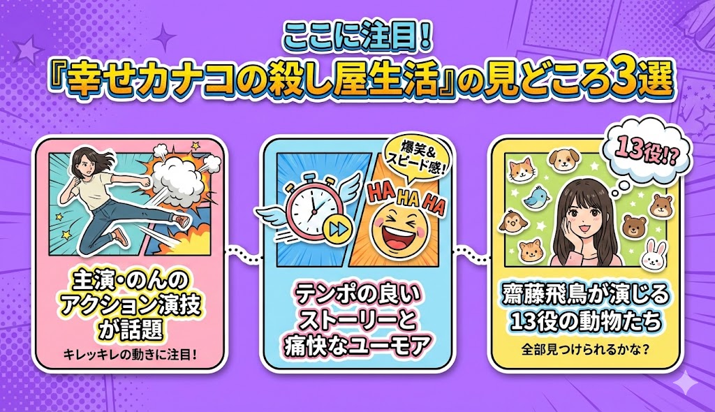 ここに注目！『幸せカナコの殺し屋生活』の見どころ3選