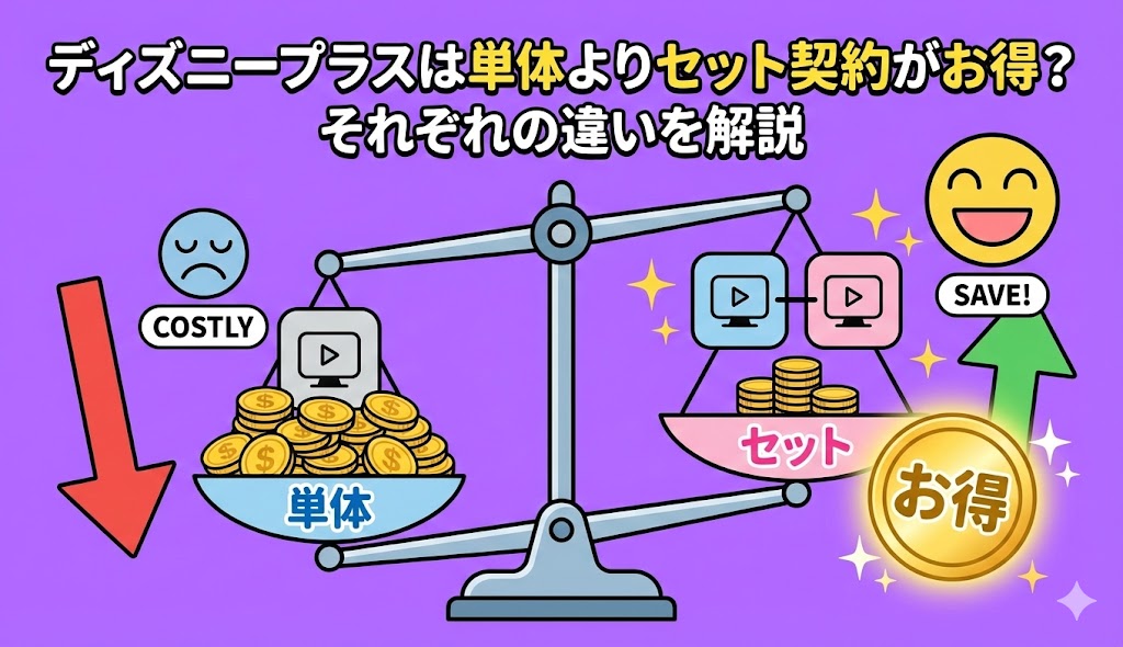 ディズニープラスは単体よりセット契約がお得？それぞれの違いを解説