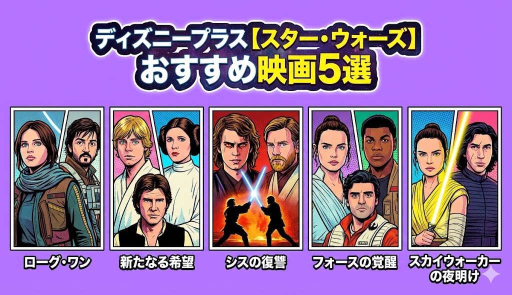 ディズニープラス【スター・ウォーズ】おすすめ映画5選
