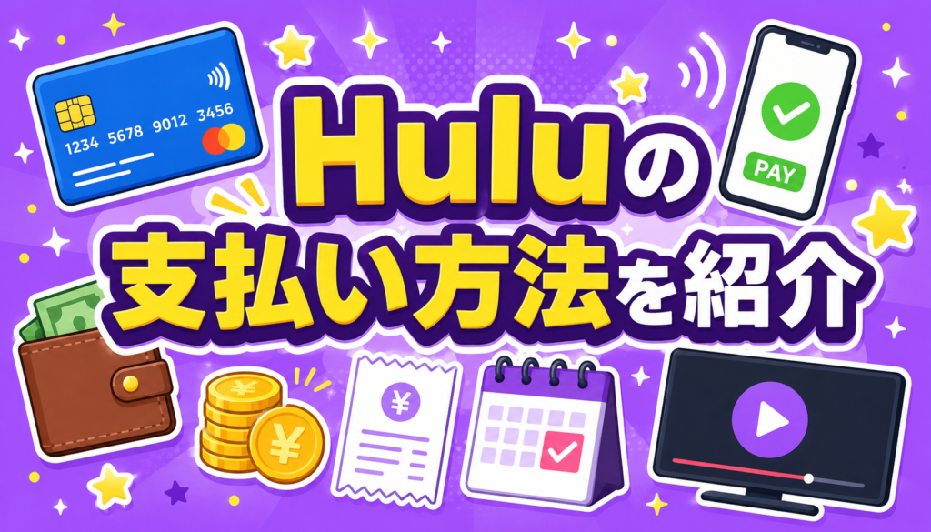 Huluの支払い方法を紹介