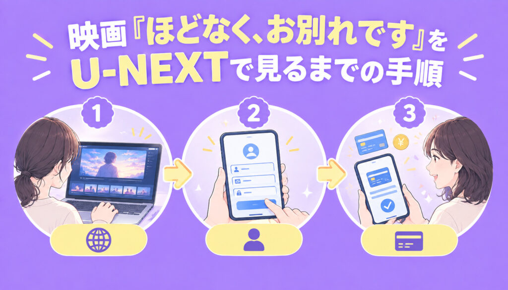 映画『ほどなく、お別れです』をU-NEXTで見るまでの手順