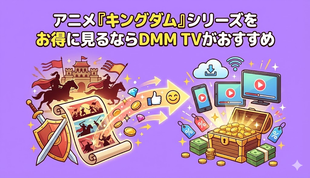 アニメ『キングダム』シリーズをお得に見るならDMM TVがおすすめ
