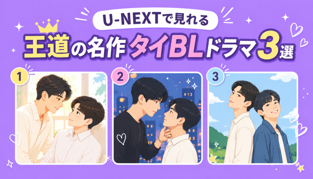 U-NEXTで見れる王道の名作タイBLドラマ3選