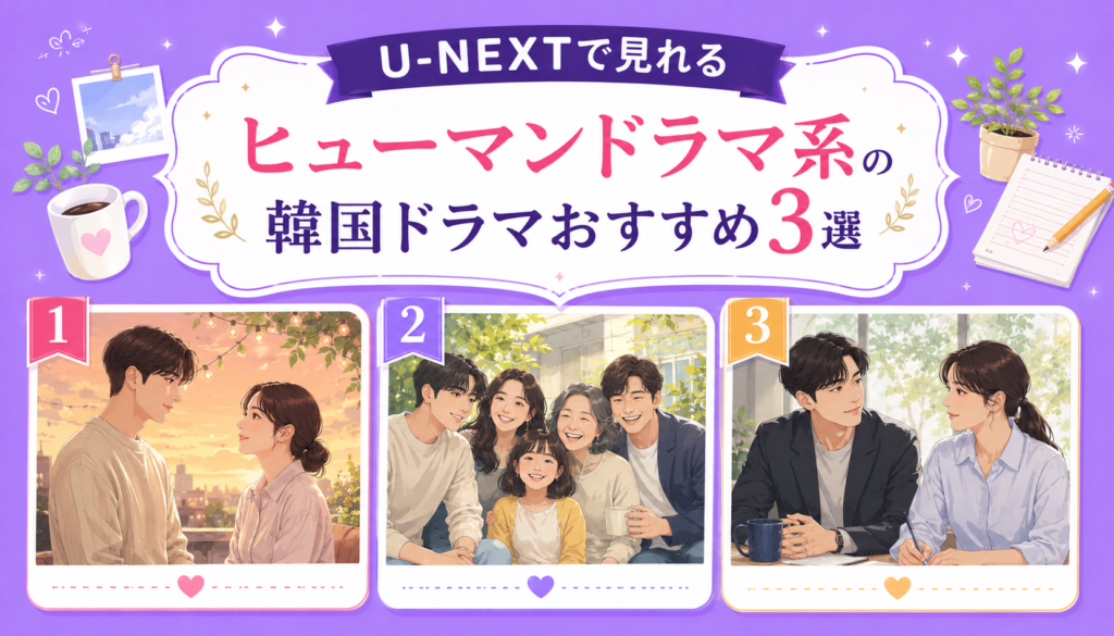 U-NEXTで見れるヒューマンドラマ系の韓国ドラマおすすめ3選
