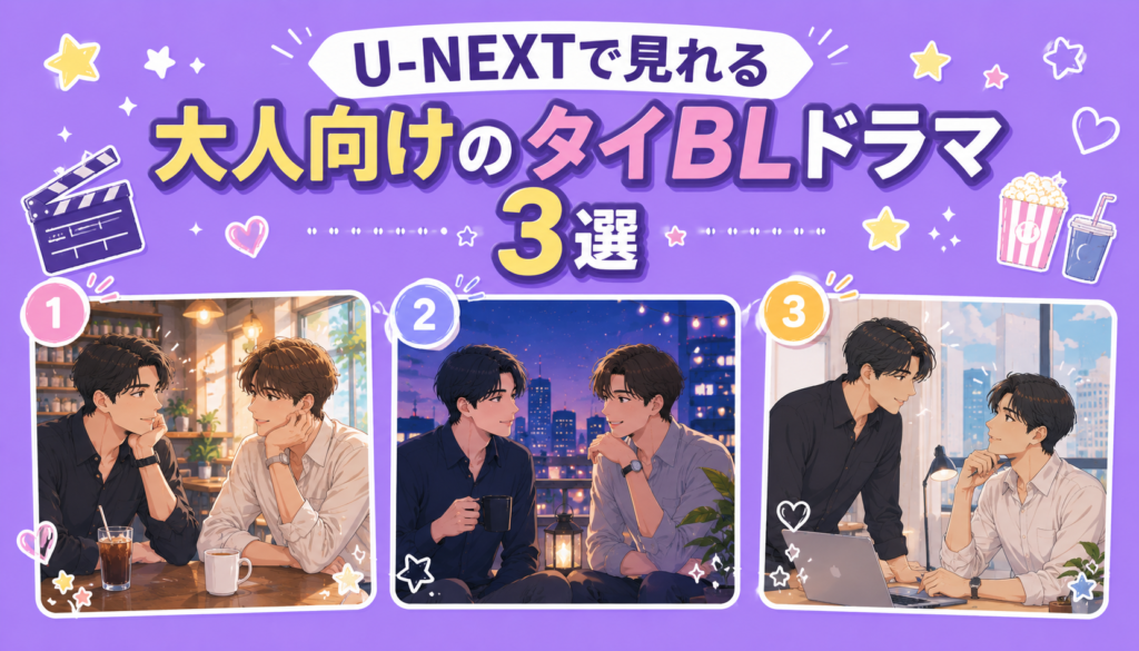 U-NEXTで見れる大人向けのタイBLドラマ3選