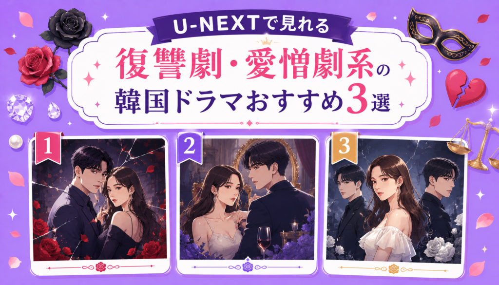 U-NEXTで見れる復讐劇・愛憎劇系の韓国ドラマおすすめ3選