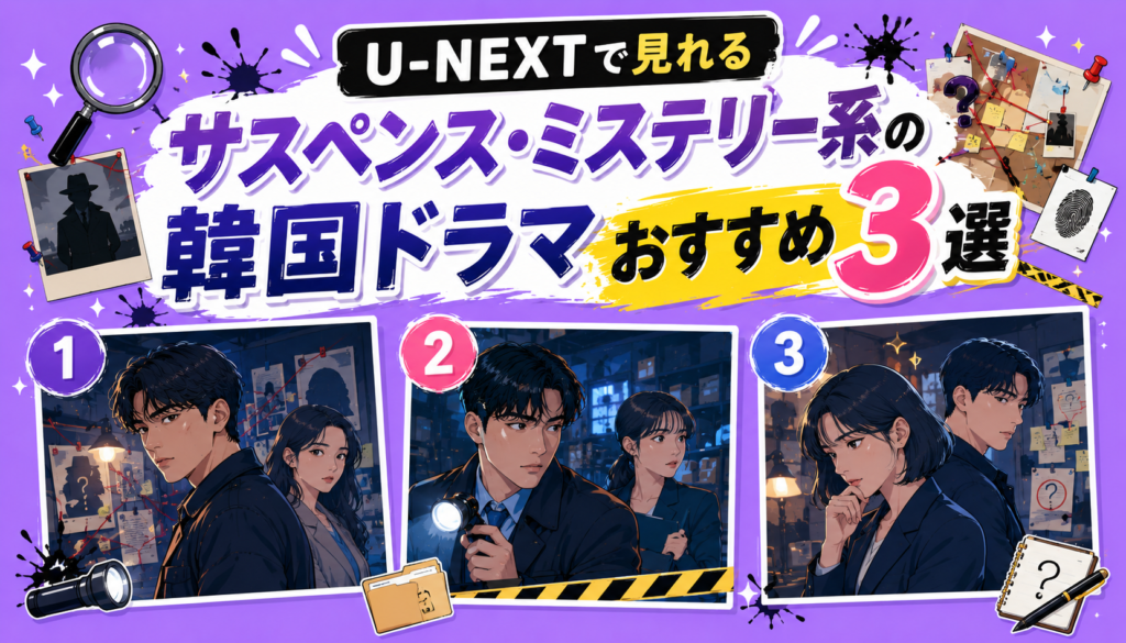 U-NEXTで見れるサスペンス・ミステリー系の韓国ドラマおすすめ3選