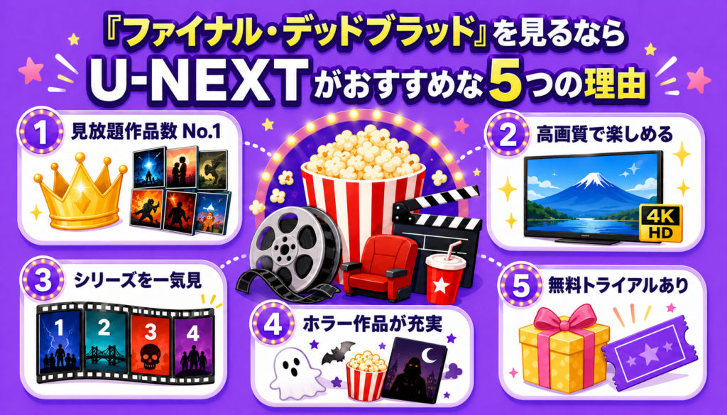 『ファイナル・デッドブラッド』を見るならU-NEXTがおすすめな5つの理由