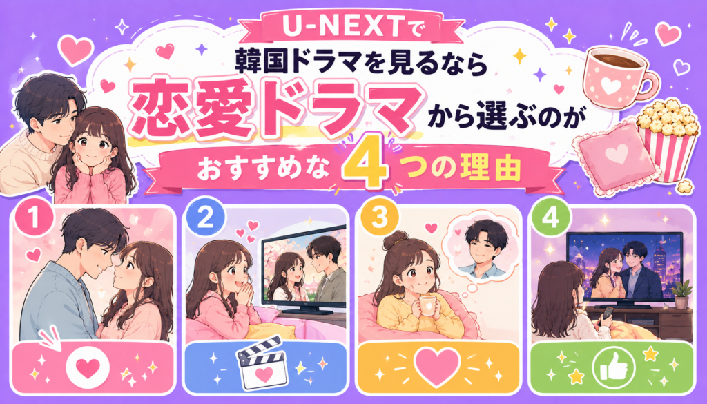 U-NEXTで韓国ドラマを見るなら恋愛ドラマから選ぶのがおすすめな4つの理由