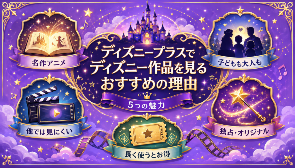 ディズニープラスでディズニー作品を見るのがおすすめな5つの理由