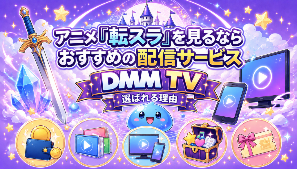 アニメ『転生したらスライムだった件』シリーズを見るならDMM TVがおすすめな5つの理由