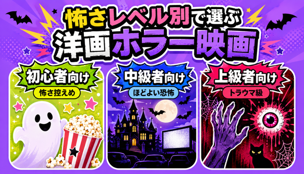 怖さレベル別で選ぶ洋画のホラー映画を紹介