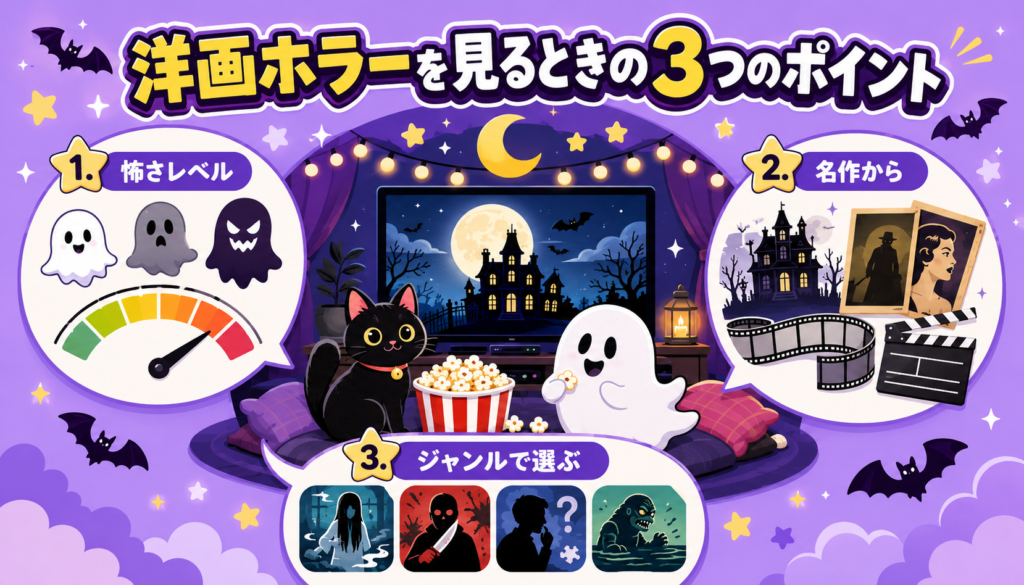 洋画のホラー映画を見るときの3つのポイント