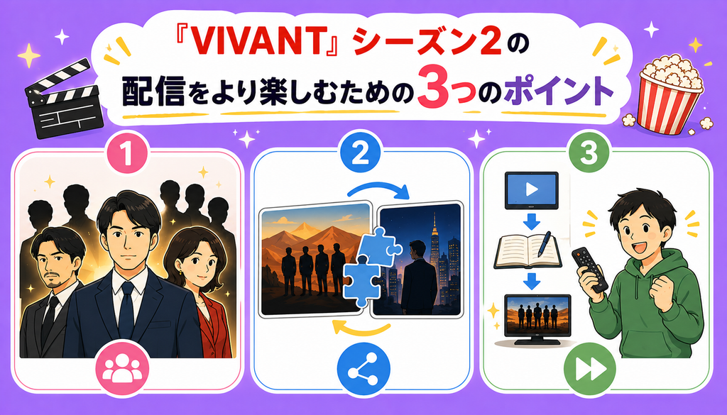 『VIVANT』シーズン2の配信をより楽しむための3つのポイント