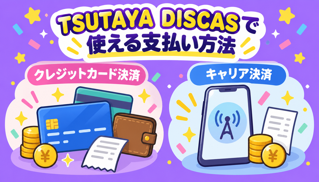 TSUTAYA DISCASで使える支払い方法