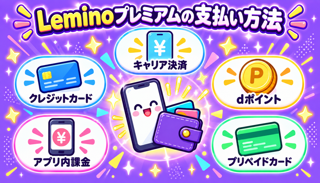 Leminoプレミアムで利用できる5つの支払い方法を解説