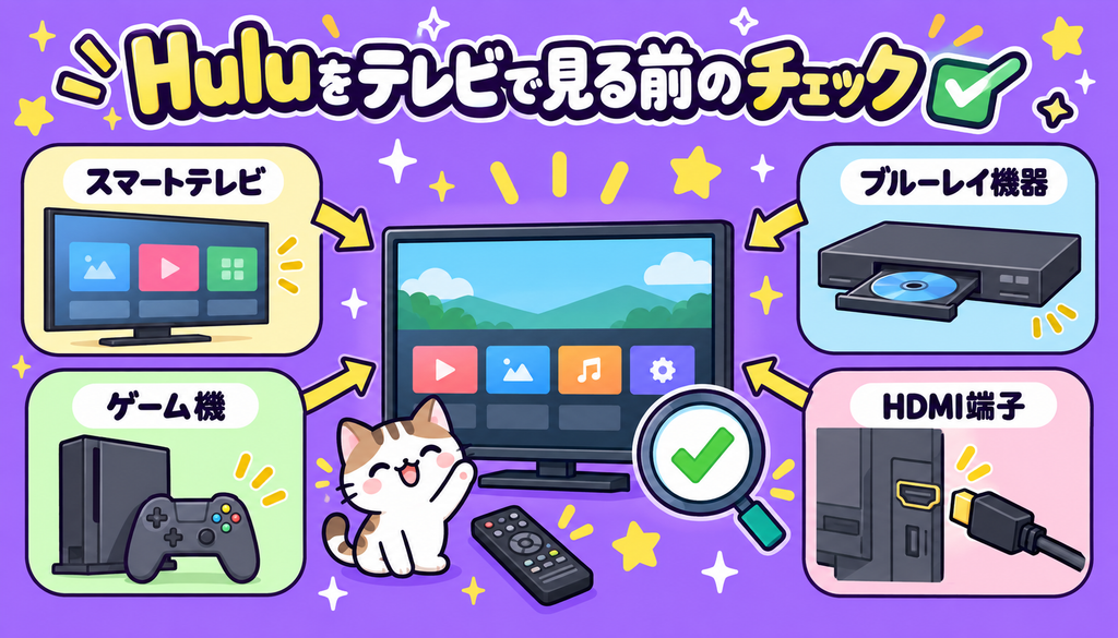 Huluをテレビで見る前に確認しておきたいこと